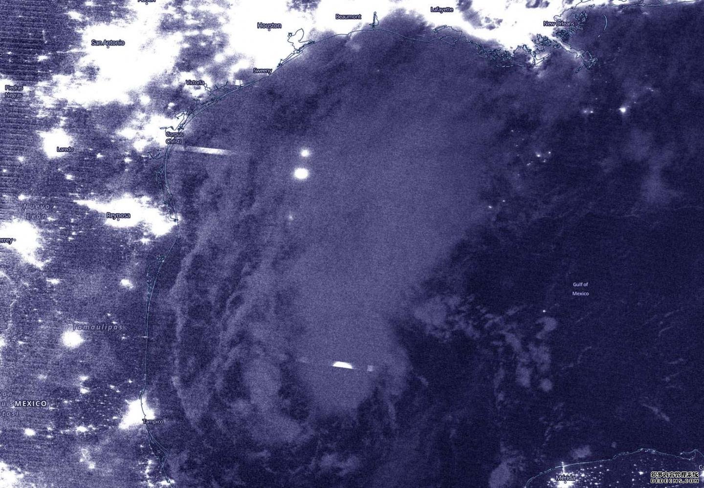 美国国家航空和大气局卫杏耀网址星观测到墨西哥湾热带低气压22增强